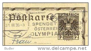 AUSTRIA : 1936 : Travelled Post.Stat. With Postmark Slogan : JEUX OLYMPIQUES,OLYMPICS,BERLIN 1936, - Sommer 1936: Berlin