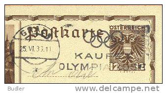 AUSTRIA : 1936 : Travelled Post.Stat. With Postmark Slogan : JEUX OLYMPIQUES,OLYMPICS,BERLI N 1936, - Estate 1936: Berlino