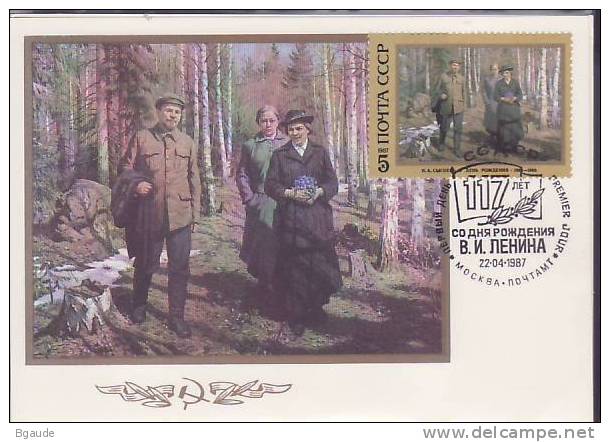 RUSSIE CARTE MAXIMUM NUM.YVERT 5399 LENINE - Cartoline Maximum