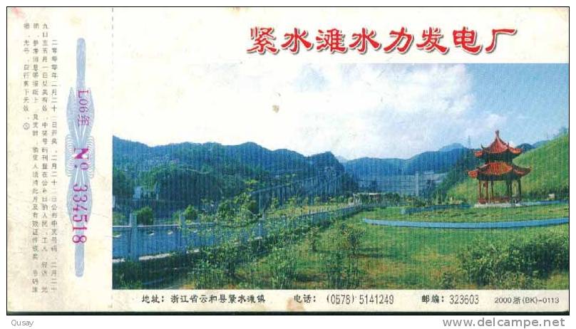 Jinshuitan Hydroelectric Power Station  ,   Pre-stamped Card , Postal Stationery - Eau