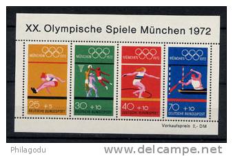 RFA,  Bloc N° 7. Jeux Olympique De Munich Neuf - Other & Unclassified