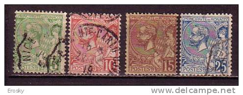 Q6435 - MONACO Yv N°22/25 - Used Stamps