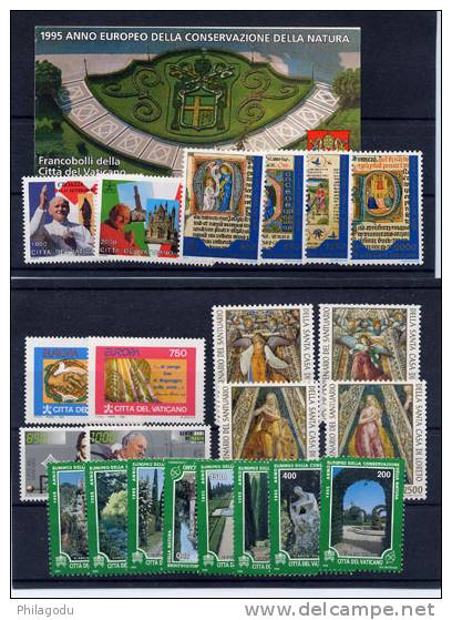 Vatican Année 1995, Cote 54.25 €, - Unused Stamps