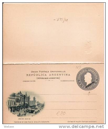 Arg108/ ARGENTINIEN -  Fahrwerke Etc. Bild-GA. Muster/ Specimen - Ganzsachen