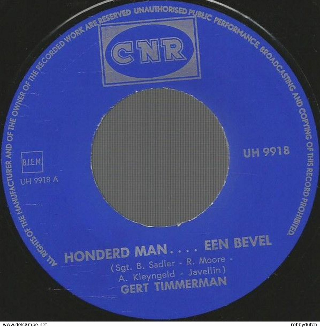 * 7" * GERT TIMMERMAN - HONDERD MAN...ÉÉN BEVEL (Holland 1967) - Autres - Musique Néerlandaise