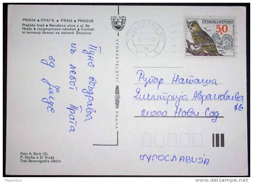 Sport,Tennis,Czech Republic,Praha,Prague,Federation Cup,Multipicture,Owl On Stamp,postcard - Tennis