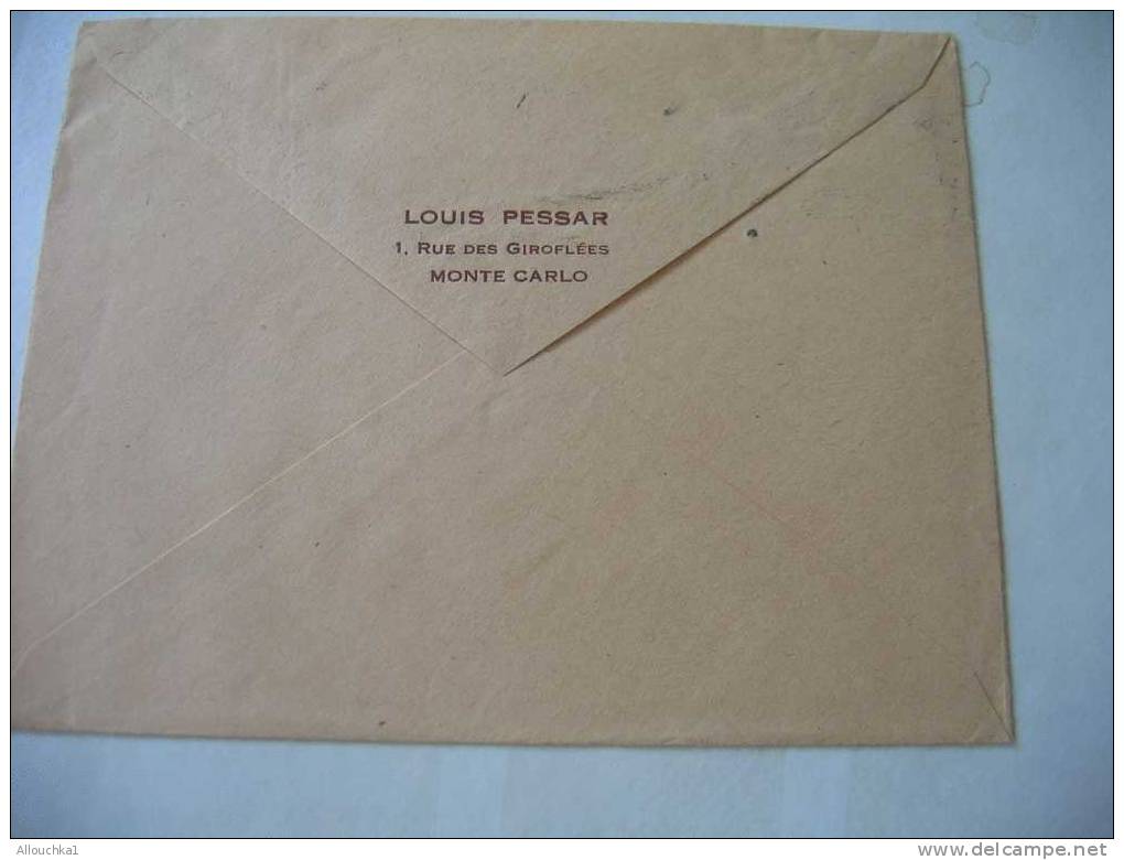 1951 MARCOPHILIE LETTRE DE MONACO -MONTE-CARLO POUR FLERS DE L'ORNE 61- FLAMME KRAGG - Postmarks