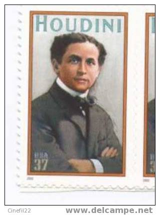 Etats-Unis, Harry Houdini, Prestidigitateur, N° 3354 Neuf **, 2002 - Cirque