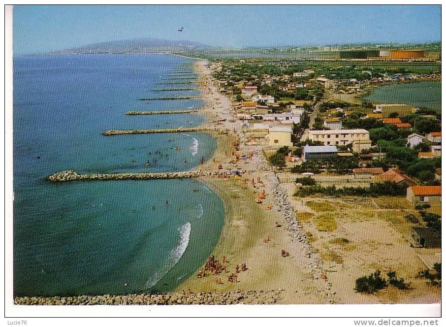 FRONTIGNAN - PLAGE  -  Vue Aérienne, Dans Le Fond : SETE  - N°  23 602 - Frontignan