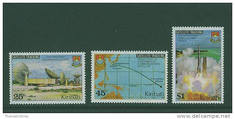 5S0136 Station Satellite Fusee 25 à 27 Kiribati 1980 Neuf ** - Kiribati (1979-...)
