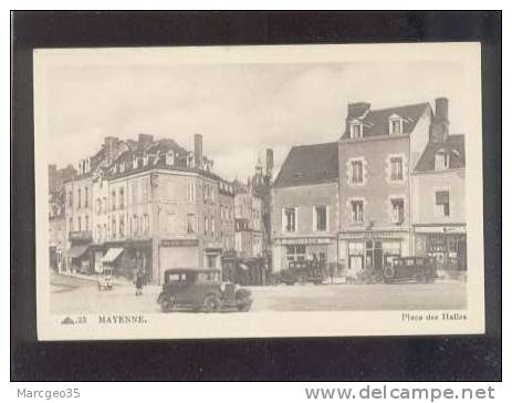 30066 Mayenne Place Des Halles édit.cap N° 23 Magasins Marchand De Glaces Automobiles   Belle Carte - Mayenne