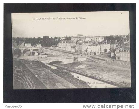 30074 Mayenne St Martin Vue Prise Du Chateau  édit.chouasnet N° 27  Belle Carte - Mayenne