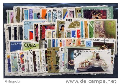 Cuba 1973---76, Petit Lot Oblitérés, Plus De 17 E De Cote Yv. - Oblitérés