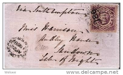 NSW088/ St. Leonards-Isle Of Wright 1868, Stamp Well Centered - Storia Postale