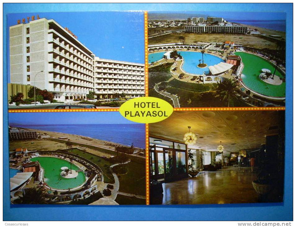 R.1117  ANDALUCÍA  ESPAÑA SPAIN  ALMERÍA  URB. ROQUETAS DE MAR  HOTEL PLAYASOL  AÑOS 80  CIRCULADA  MAS EN MI TIENDA - Almería
