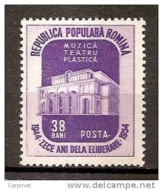 THEATRE MUSICAL  - ROMANIA 1954 - Yvert Nº 1358 - MINT (LH) - Theater