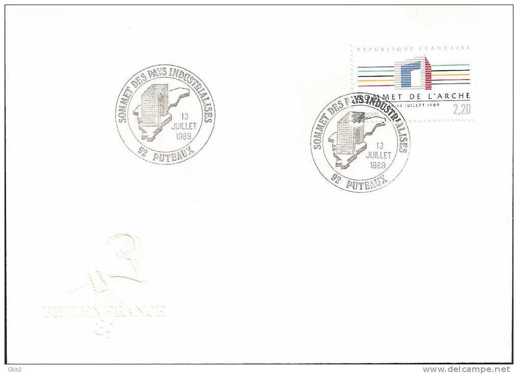 Enveloppe Oblitérée à La Date Du 13/07/1989 Pour Une émission Du Timbre Le 14. Voir Timbres Magazine Mai 2020. - Oblitérés