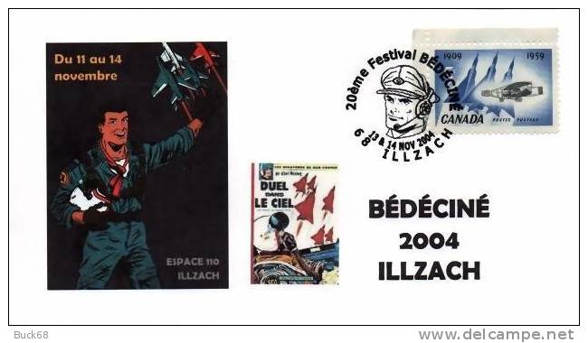 BEDECINE 2004 ILLZACH : Albert WEINBERG & Dan COOPER Enveloppe Spéciale + Cachet Temporaire 04 - Fumetti