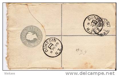 Tas022/ Einschreiben 1899. Ganzsache + Markenpaar - Covers & Documents