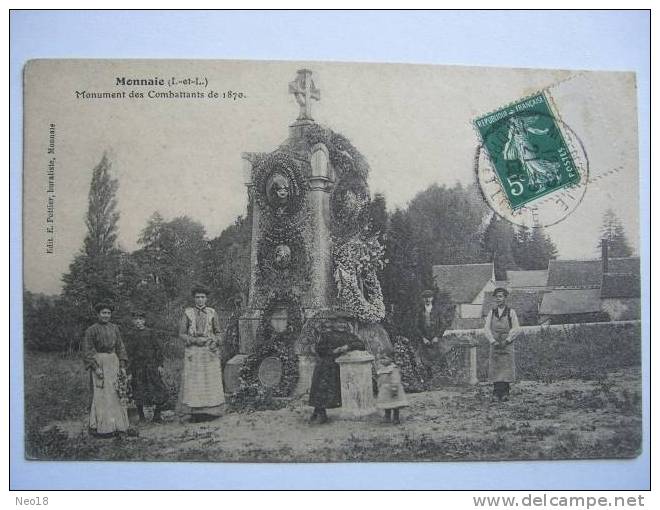 Monnaie, Monument Des Combattants De 1870 - Monnaie