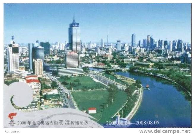 2008 CHINA Olympic Torch Relay-tianjin P-CARD - Postcards
