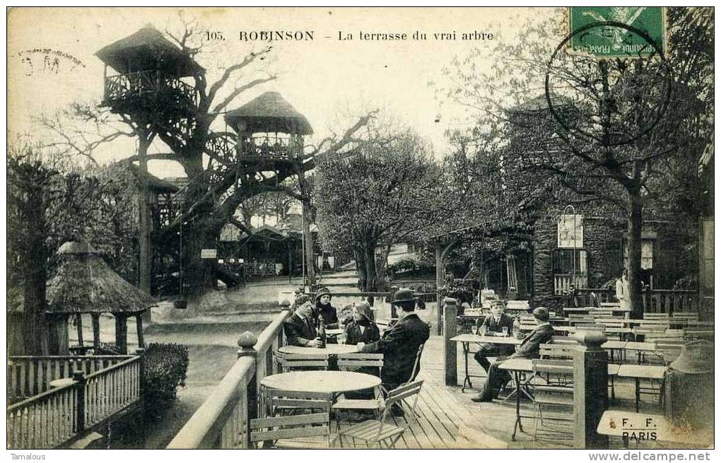 92 - HAUTS De SEINE - ROBINSON - La Terrasse Du VRAI ARBRE   - Arbre Nommé - RESTAURANT - CAFE - Edit. F. Fleury N° 105 - Le Plessis Robinson