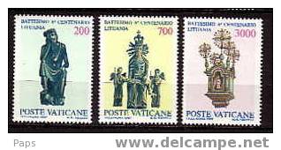 1987-VATICAN-Y&T N° 806/808** BAPTEME DE LA LITUANIE - Neufs