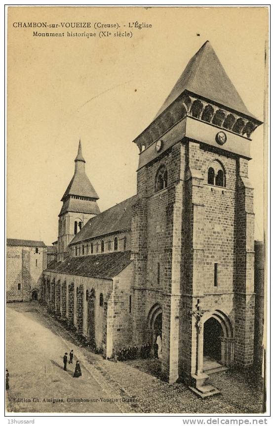 Carte Postale Ancienne Chambon Sur Voueize - L'Eglise, Monument Historique XIe Siècle - Religion - Chambon Sur Voueize