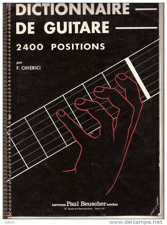 Dictionnaire De Guitare:  122 Pages  " 2500 Positions  " - Musica
