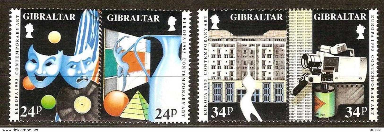 Gibraltar Yvertn° 663-66 *** MNH Cept Europa 1993 Cote 9 Euro - 1993