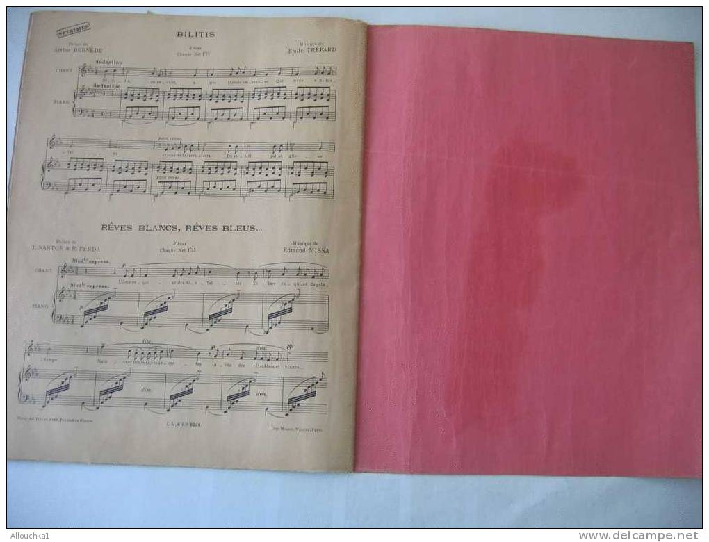 MUSIQUE- PARTITION:" GALATHEE " OPERA COMIQUE -VICTOR MASSE CATALOGUE THEMATIQUE MORCEAUX DETACHES/11 PAGES - Operaboeken