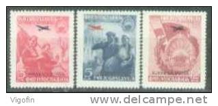 YU 1949-575-7 MAKEDONIA AIR MAIL, YUGOSLAVIA, 3v, MNH - Neufs