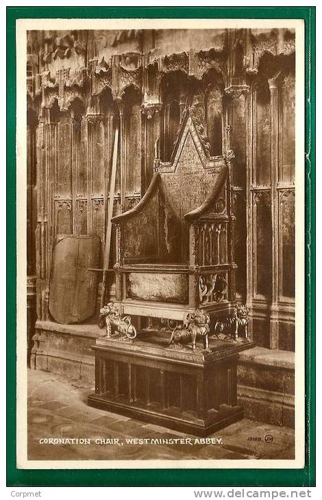 UK - WESTMINSTER ABBEY - CORONATION CHAIR - Uncirculated POSTCARD - Pub. VALENTINE`S - Westminster Abbey