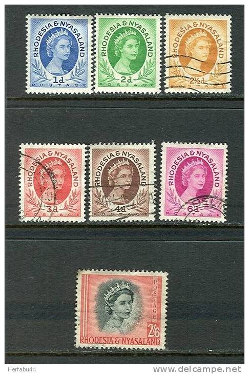 Rhodesia And Nyasaland  Stamps SC#142,143,143B,144,145,47,152 - Rodesia & Nyasaland (1954-1963)