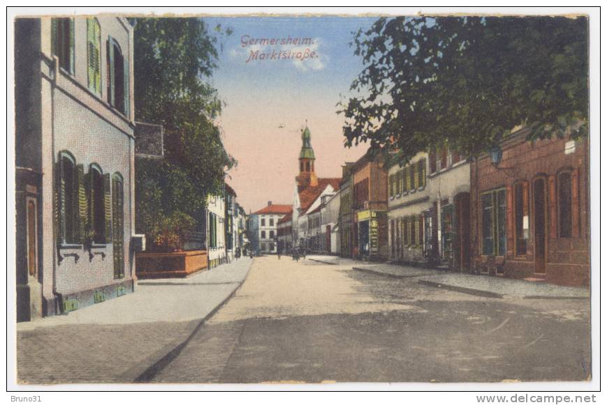 GERMERSHEIM : Marktstrasse  - Maul N° 150 - 1922 . - Germersheim