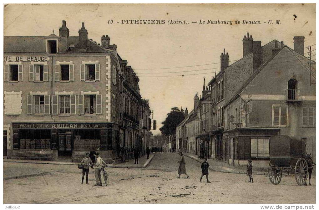 Pithiviers ( Loiret ) - Le Faubourg De Beauce ( Vins Et Liqueurs A. Millan Restaurant ) - Pithiviers