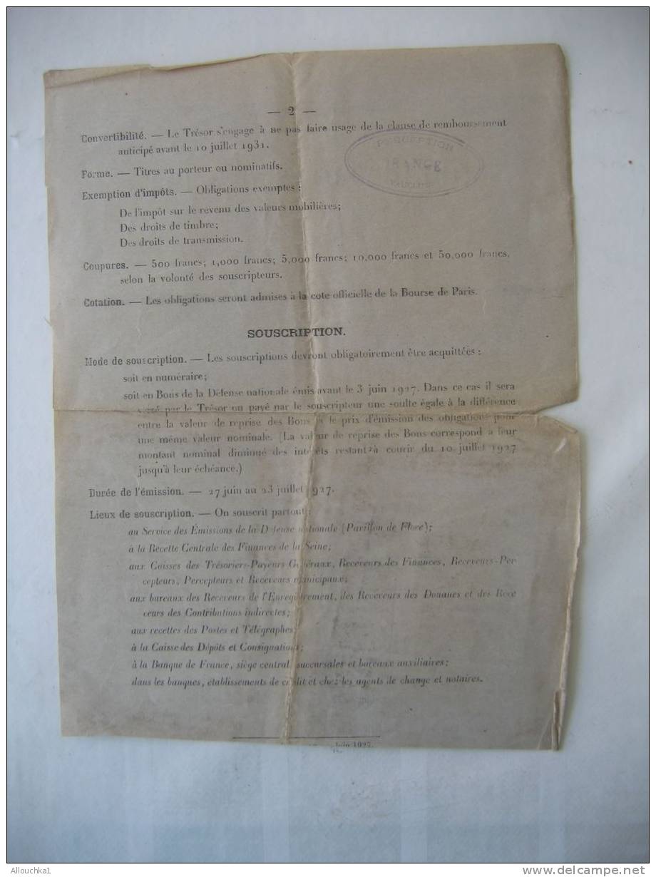 OBLIGATION 6% 1927 AMORTISSABLES EN 50 ANS /27/06 à 23/07 1927 - Asie