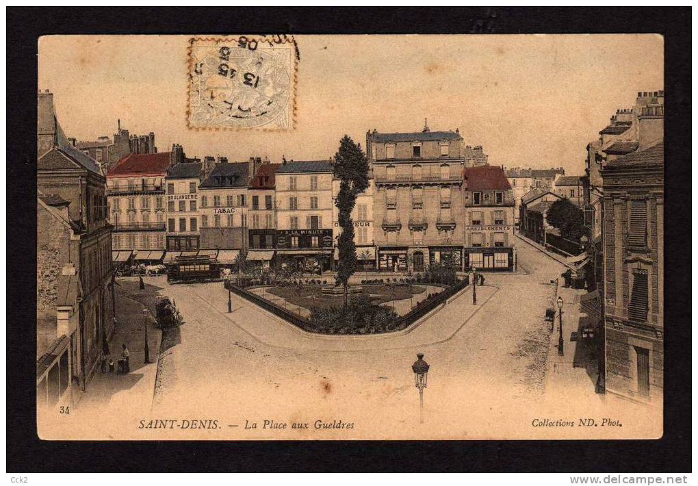 1905 FRANCE CARTE POSTALE SAINT DENIS- La Place Aux Gueldres - Briefe U. Dokumente