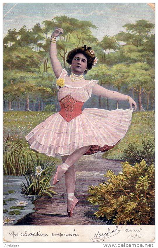 CPA Belle Carte Postale PRECURSEUR " Danseuse Pointe " Femme - - Danse