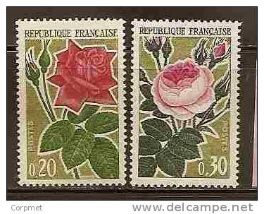 FRANCE - ROSES  - Yvert Nº 1356/7 - * MLH - Roses