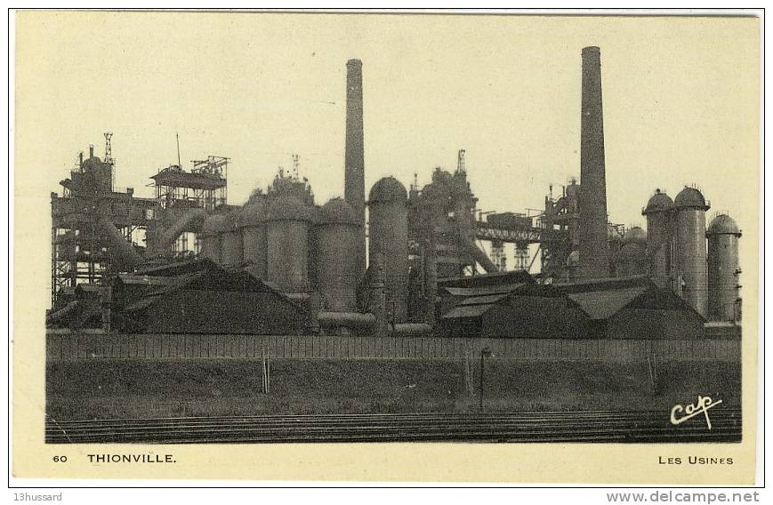 Carte Postale Ancienne Thionville - Les Usines - Industrie - Thionville