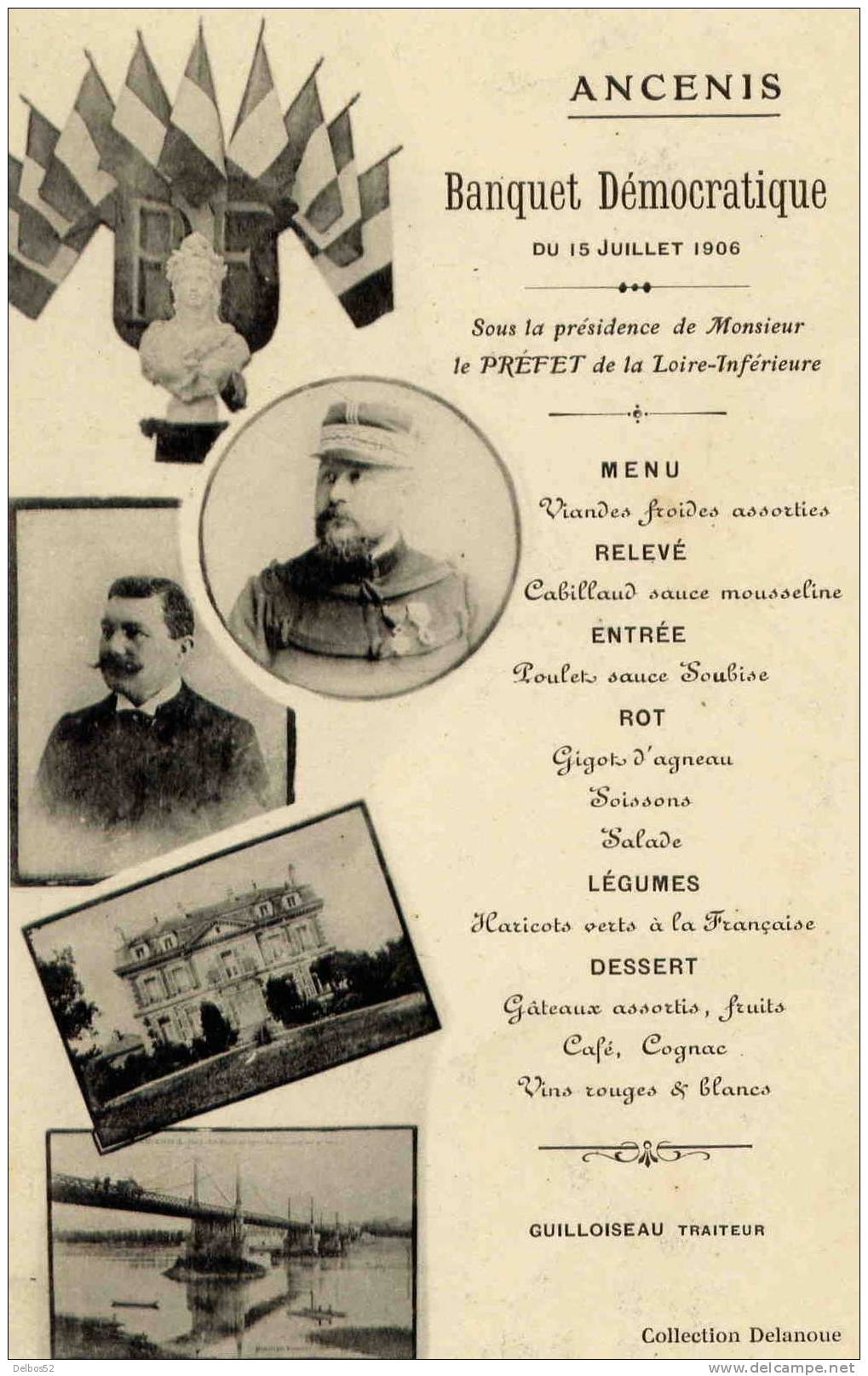 Ancenis ( Loire Atlantique ) - Banquet Démocratique Du 15 Juillet 1906 - Ancenis