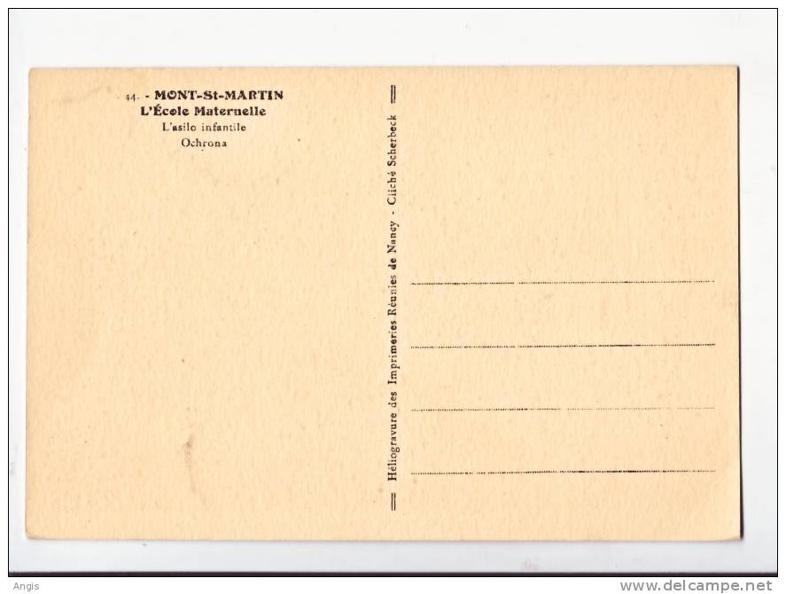 CPA---54---- Mont Saint Martin-----ECOLE    MATERNELLE - Mont Saint Martin