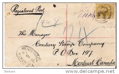 WA017/ Swan 5 D, 12 X 12 ½ Nach Canada, 1906 - Cartas & Documentos