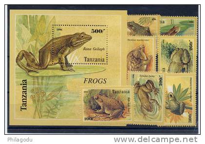 Tanzanie 1996. Batraciens, Grenouilles, Série Complète Neuve Cote 11 E - Rane