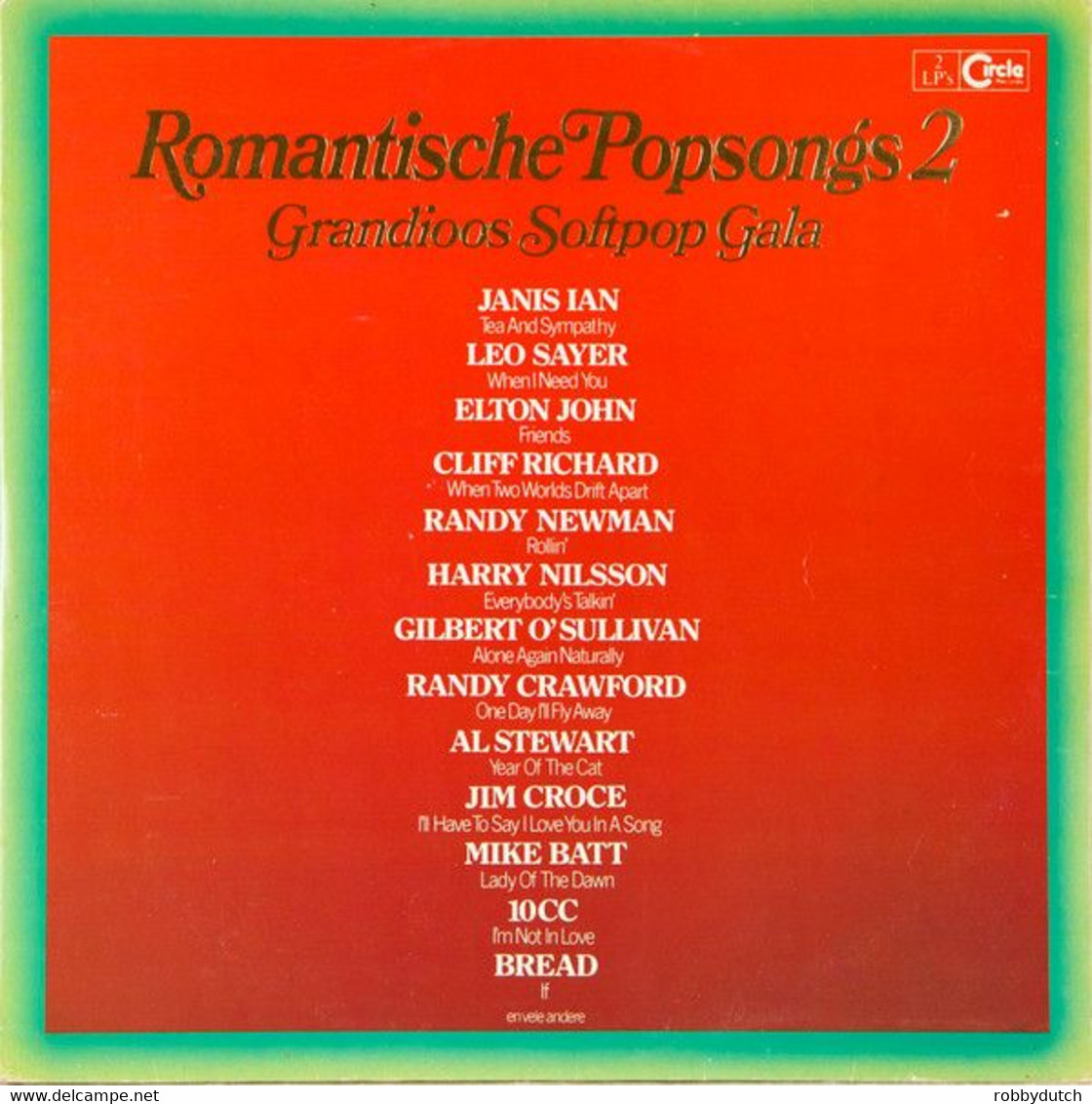 * 2LP * ROMANTISCHE POPSONGS 2 - VARIOUS ARTISTS (Holland 1981 Ex-!!!) - Compilations