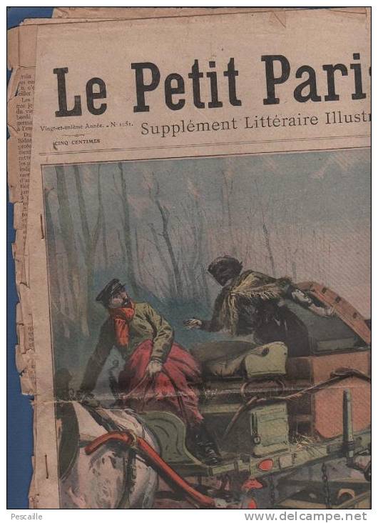 LE PETIT PARISIEN 28 MARS 1909 - ATTAQUE DE PANTHERE EN KABYLIE - OEYRELUY DAX - MAILLANE - - Le Petit Journal