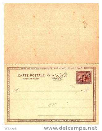 EGY151 / ÄGYPTEN -  Doppelkarte 13 A**, Neuer Wert 2 Milliemes - 1866-1914 Ägypten Khediva