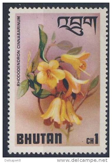 Bhutan 1976 Mi 638 YT 475 * MH - Rhododendron Cinnabarinum: Zinnoberroter Rhododendron - Bhutan