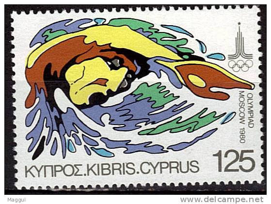 CHYPRE     N°518 * *    Jo 1980 Natation - Nuoto